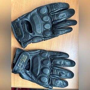 Dainese Black Leather Motorcycle Gloves